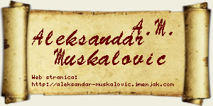 Aleksandar Muskalović vizit kartica